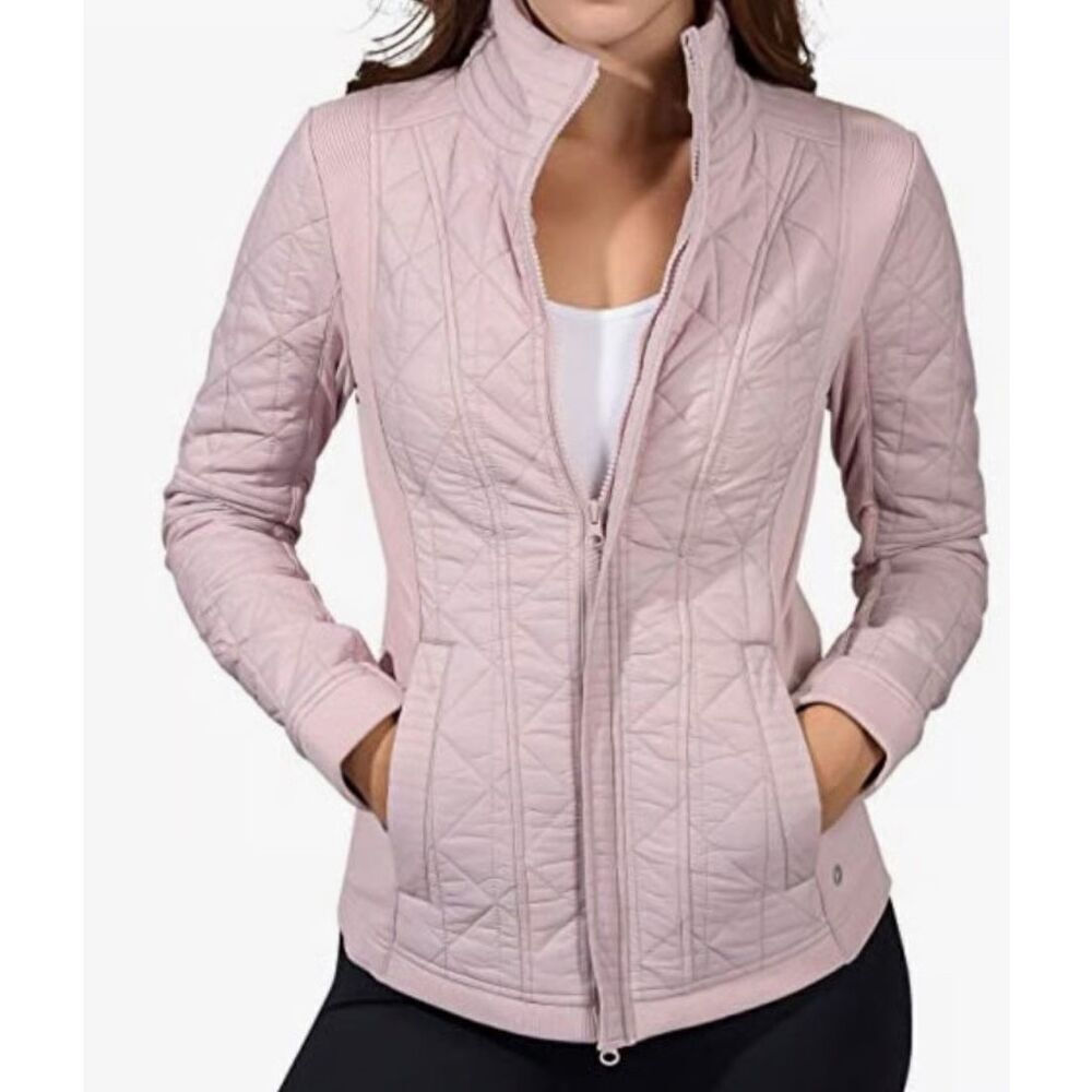 90 Degree By Reflex Medium Quilted Zip Front Jacket PEARLED ROSE - Picture 10 of 11